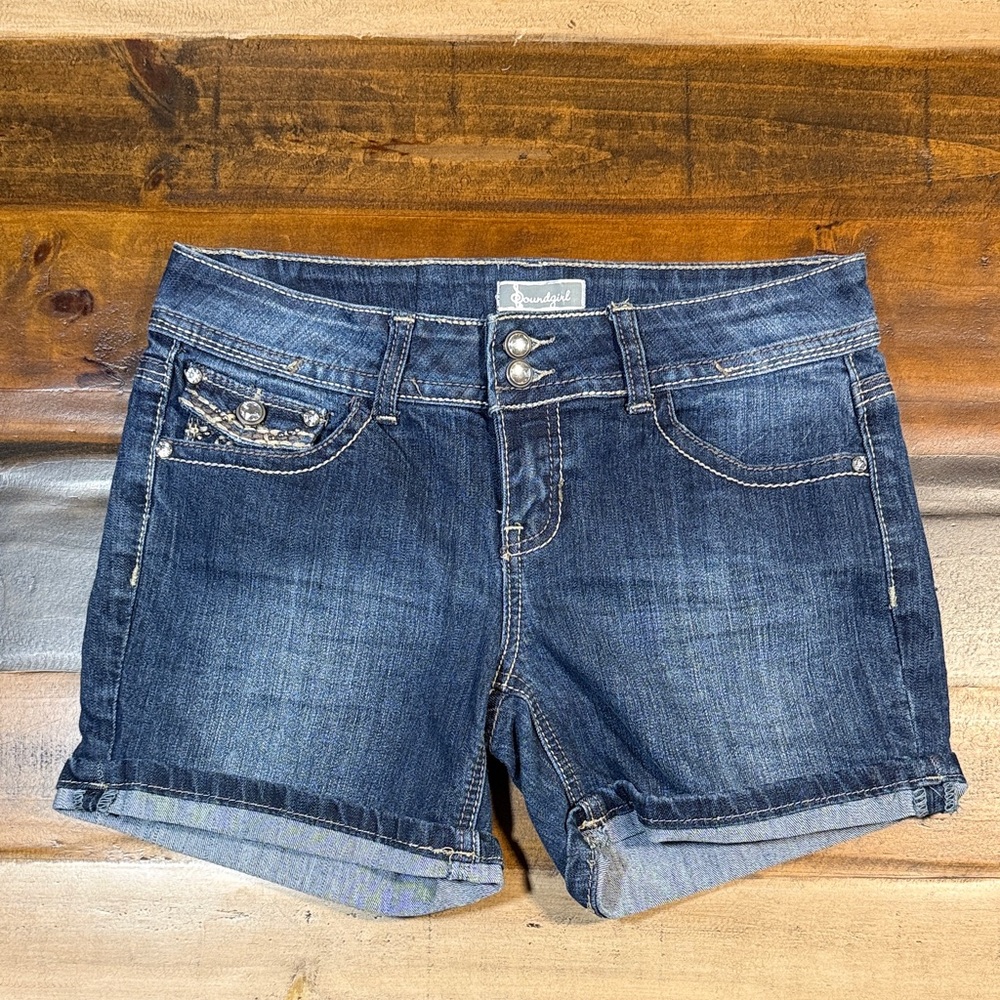 Soungirl Jean Shorts with Design Pockets